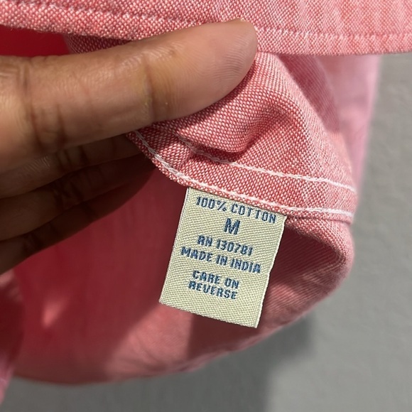 Natural Basix Men's Pink Button-Down Shirt Long Sleeve Business Casual Size M - Picture 5 of 10